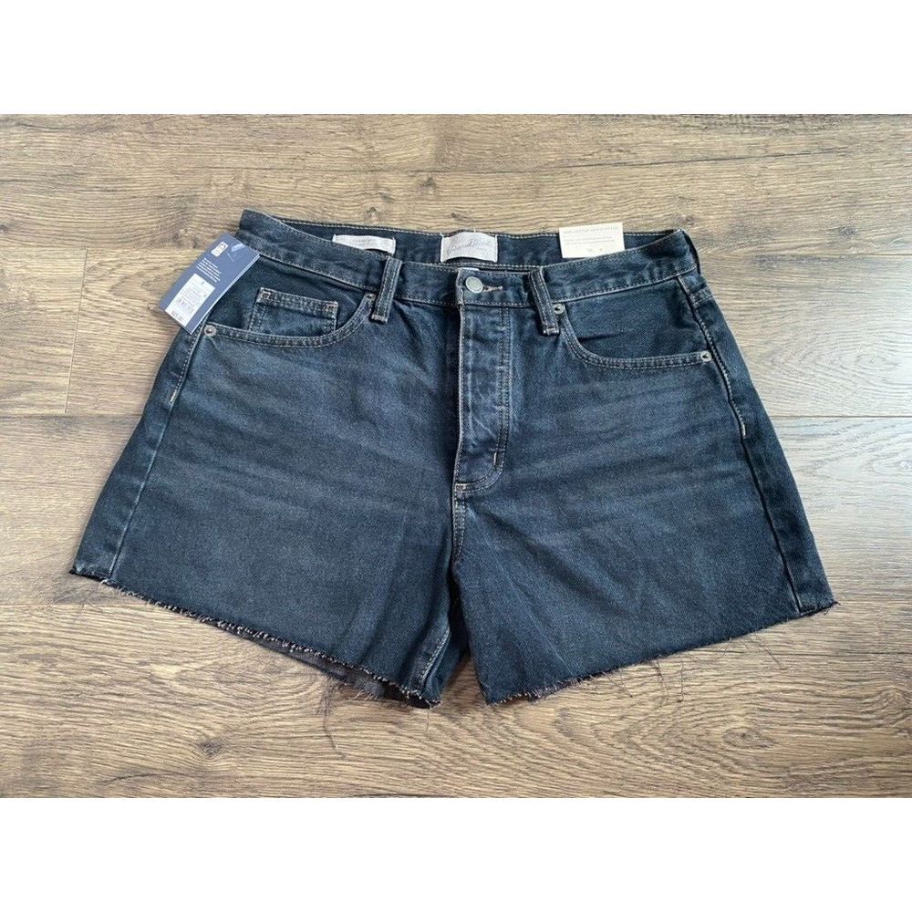 NWT Universal Thread 90s Baggy Short black cut off 100% cotton button fly size 6